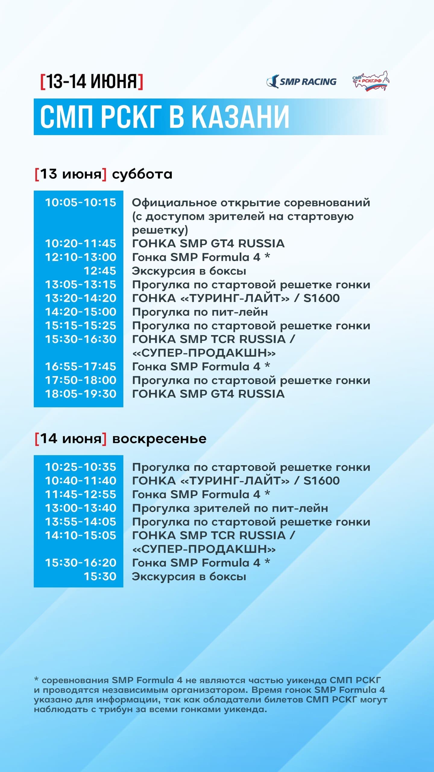 Сегодня в Казани — насыщенный гоночный день!
